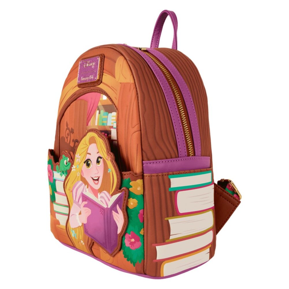 Loungefly Disney Tangled Rapunzel Exclusive Books Backpack and Wallet Set NWT - Picture 9 of 16
